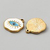 Stainless Steel Enamel Pendants STAS-WH0430-13G-2