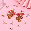 SHEGRACE Brass Stud Earring Findings XGR0024G-35G-4