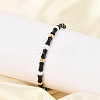 304 Stainless Steel Beaded Bracelets for Women BJEW-M056-08G-04-4