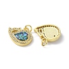 Brass Micro Pave Cubic Zirconia Pendants KK-A197-12G-2