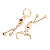 Glass Word Love Leverback Earrings EJEW-K256-15KCG-2