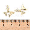 Brass Micro Pave Clear Cubic Zirconia Pendants KK-C054-16G-3