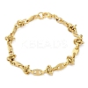 304 Stainless Steel Oval Link Chain Bracelets for Women BJEW-G712-09G-1