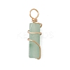 20Pcs 10 Styles Natural Mixed Stone Copper Wire Wrapped Pendants PALLOY-JF03976-4