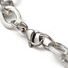 Non-Tarnish 201 Stainless Steel Cable Chain Bracelets STAS-Z056-10P-3