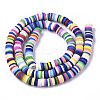 Handmade Polymer Clay Beads Strands CLAY-R089-6mm-079-2