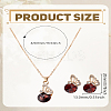 Alloy Pave Cubic Zirconia Pendant Necklace & Stud Earring Sets SJEW-LP0001-54-2