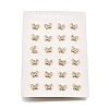 12 Pairs 304 Stainless Steel Rhinestone Stud Earrings EJEW-B135-01G-01-4