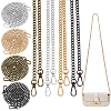 8Pcs 4 Colors Zinc Alloy Curb Chain Purse Chains FIND-GA0007-17-1