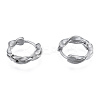 Non-Tarnish 316 Surgical Stainless Steel Twist Hoop Earrings for Men Women EJEW-N052-09-2