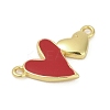 Brass Enamel Connector Charms KK-G526-05G-2