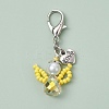 Angel Glass Seed Beads Pendant Decorations HJEW-MZ00109-02-1