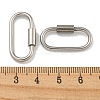 Non-Tarnish 304 Stainless Steel Screw Carabiner Lock Charms STAS-C092-01A-P-3