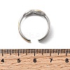 Adjustable 304 Stainless Steel Cuff Rings for Women RJEW-B150-01GP-02-5
