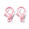 Spray Painted Eco-Friendly Alloy Lobster Claw Clasps PALLOY-T080-06E-11-NR-2