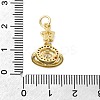 Brass Pave Clear Cubic Zirconia Pendants KK-G554-14G-3