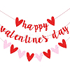 2 Sets 2 Style Valentine's Day Theme Paper Flags AJEW-CP0005-86-1