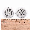 Non-Tarnish 201 Stainless Steel Sacred Geometry Pendants STAS-S105-JN899-1-4