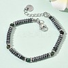 Natural African Turquoise(Jasper) & Non-magnetic Synthetic Hematite Beaded Bracelets for Women BJEW-Z148-03P-05-1