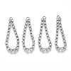 Brass Rhinestone Cup Chain Pendants X-KK-R129-07P-1