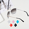 20 Pairs 5 Colors Arrow Silicone Eyeglasses Ear Grips Sleeve Holder AJEW-DR0001-20-5