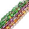 Electroplated Synthetic Moonstone Beads Strands G-F143-A02-M-1