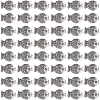 100Pcs Tibetan Style Zinc Alloy Fish Beads TIBEB-SC0001-35-1