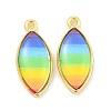 Rainbow Color Opaque Resin Pendants KK-M290-04A-G-1