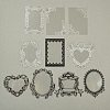 10Pcs 10 Styles Vintage Lace Waterproof PET Stickers Sets DIY-M066-05E-2
