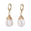 Teardrop Brass Leverback Earrings EJEW-JE06896-2