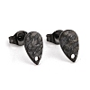 304 Stainless Steel Stud Earring Findings Ion Plating(IP) STAS-O119-28EB-1