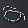 3Pcs 3 Style Natural Shell & Glass Braided Bead Bracelets Set BJEW-B065-07B-4