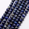 Natural Lapis Lazuli Beads Strands G-A163-07-8mm-2