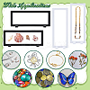 6Pcs 2 Colors Rectangle ABS Plastic 3D Floating Frame Display Holder ODIS-GA0001-66-5