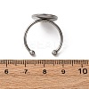 304 Stainless Steel Open Cuff Ring Components STAS-S134-01P-F02-3