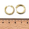 Brass Micro Pave Clear Cubic Zirconia Hoop Earrings EJEW-K276-11G-01-5