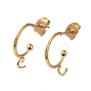 Ion Plating(IP) 304 Stainless Steel Half Hoop Earrings STAS-Z028-B01-G-01-1