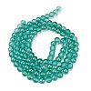 Frosted Transparent Glass Bead Strands GLAA-P065-8mm-08-5