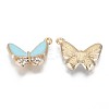Alloy Enamel Rhinestones Pendants ENAM-T009-57A-RS-2