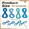 20M 4 Colors 2-Ply Round Waxed Cotton Thread Cords YC-LP0001-03B-2