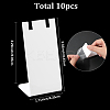 10Pcs L Shaped Acrylic Single Necklace Display Stands NDIS-SC0001-02B-2