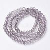 Electroplate Transparent Glass Beads Strands EGLA-A034-T2mm-F12-2
