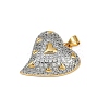 Brass Micro Pave Clear Cubic Zirconia Pendants KK-S528-20G-A-2