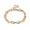 Vacuum Plating 304 Stainless Steel Cable Chain Bracelet for Men Women BJEW-E031-05B-G-1