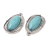Synthetic Turquoise Big Pendants PALLOY-K001-045-3