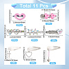 11pcs Iron Snap Hair Clips PHAR-CP0001-26-2