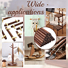 50Pcs Waxed Round Wooden Sticks WOOD-OC0004-26-5