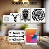 2Pcs 2 Styles PET Hollow Out Drawing Painting Stencils DIY-WH0411-602-2