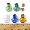 10Pcs 5 Colors Round Glass Cork Bottles Ornament GLAA-FS0001-73-4
