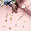 10Pcs 5 Style Real Real 18K Gold Plated Plated Brass Charms FIND-CN0001-28-4